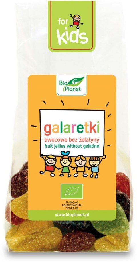 GALARETKI OWOCOWE BEZ ŻELATYNY BEZGLUTENOWE BIO 100 g - BIO PLANET FOR KIDS