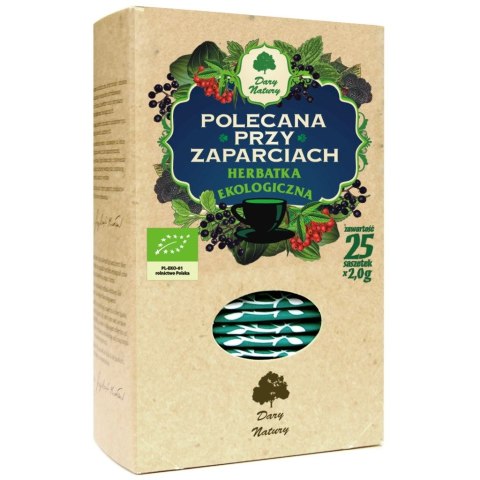 HERBATKA POLECANA PRZY ZAPARCIACH BIO (25 x 2 g) 50 g - DARY NATURY