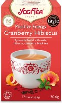 HERBATKA POZYTYWNA ENERGIA ŻURAWINA - HIBISKUS (POSITIVE ENERGY CRANBERRY HIBISCUS) BIO (17 x 1,8 g) 30,6 g - YOGI TEA