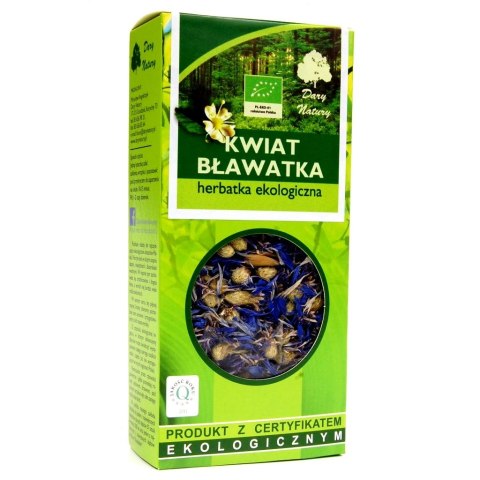 HERBATKA Z KWIATU BŁAWATKA BIO 25 g - DARY NATURY