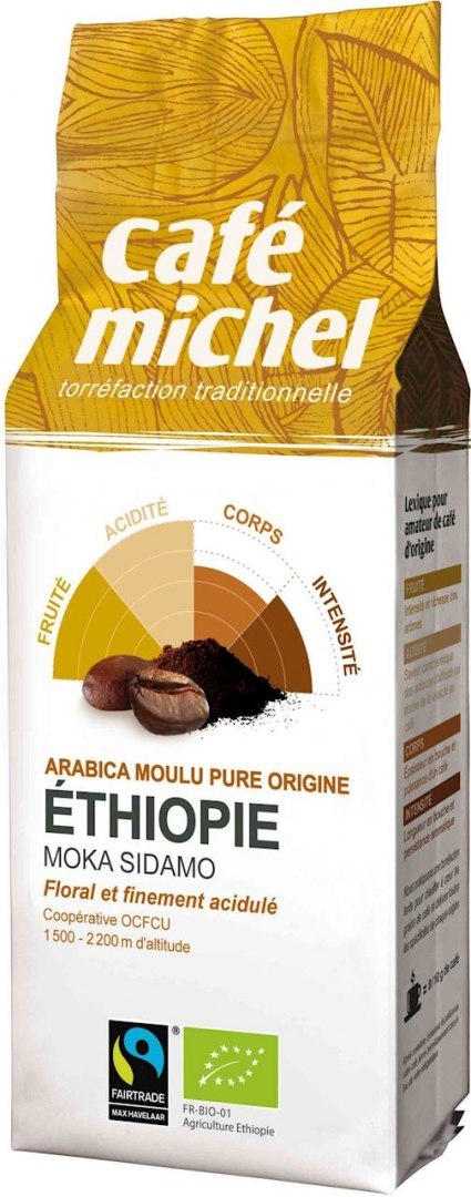 KAWA MIELONA ARABICA 100 % MOKA GUJI ETIOPIA FAIR TRADE BIO 250 g - TERRA ETICA