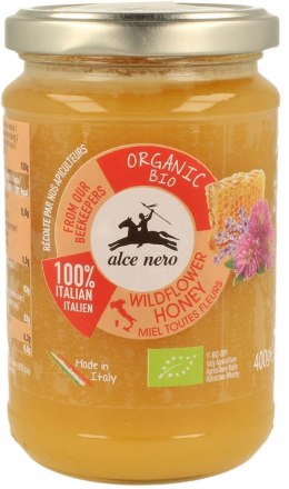 MIÓD NEKTAROWY WIELOKWIATOWY BIO 400 g - ALCE NERO