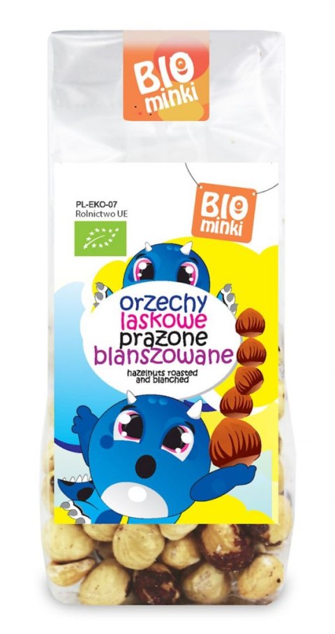 ORZECHY LASKOWE BLANSZOWANE PRAŻONE BIO 100 g - BIOMINKI