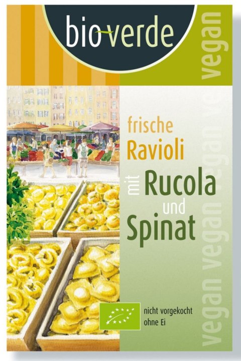 RAVIOLI ŚWIEŻE Z RUKOLĄ I SZPINAKIEM BIO 250 g - BIO VERDE