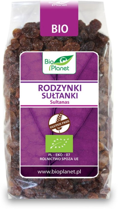 RODZYNKI SUŁTANKI BEZGLUTENOWE BIO 400 g - BIO PLANET