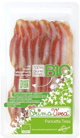 BOCZEK DOJRZEWAJĄCY (PANCETTA) PLASTRY BEZGLUTENOWY BIO 70 g - PRIMAVERA