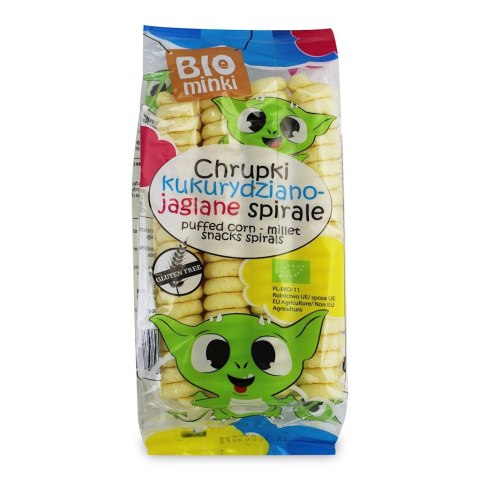 CHRUPKI KUKURYDZIANO-JAGLANE SPIRALE BEZGLUTENOWE BIO 60 g - BIOMINKI