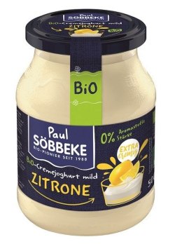 JOGURT KREMOWY CYTRYNOWY BIO 500 g (SŁOIK) - SOBBEKE