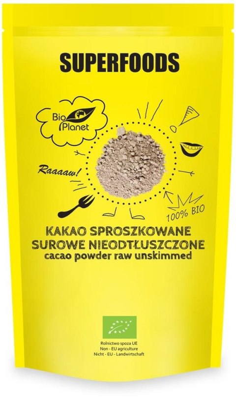 KAKAO SPROSZKOWANE SUROWE NIEODTŁUSZCZONE BIO 150 g - BIO PLANET