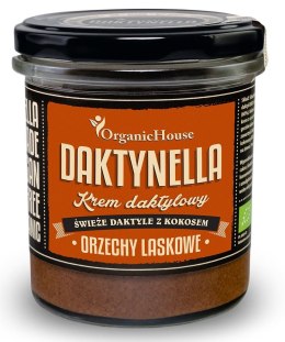 KREM KOKOSOWO - DAKTYLOWY ORZECHY LASKOWE BEZGLUTENOWY BIO 280 g - ORGANICHOUSE (DAKTYNELLA)