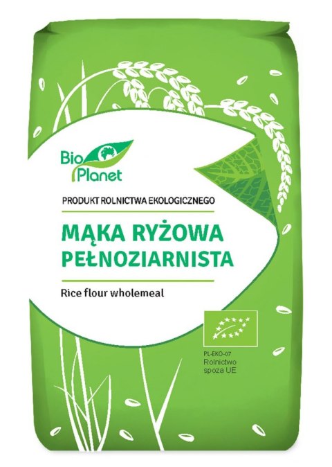 MĄKA RYŻOWA PEŁNOZIARNISTA BEZGLUTENOWA BIO 500 g - BIO PLANET