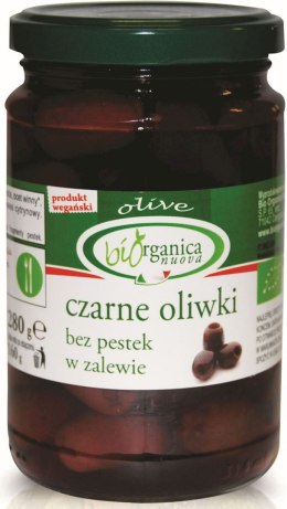 OLIWKI CZARNE BEZ PESTEK W ZALEWIE BIO 280 g (160 g) (SŁOIK) - BIO ORGANICA ITALIA