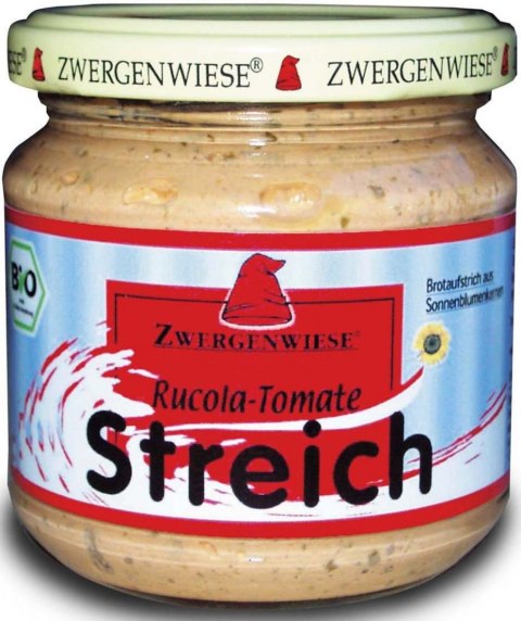 PASTA SŁONECZNIKOWA Z RUKOLĄ I POMIDORAMI BEZGLUTENOWA BIO 180 g - ZWERGENWIESE