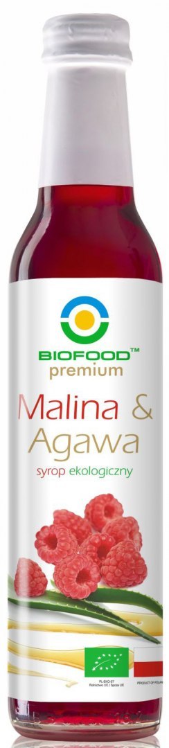 SYROP MALINA Z AGAWĄ BIO 250 ml - BIO FOOD