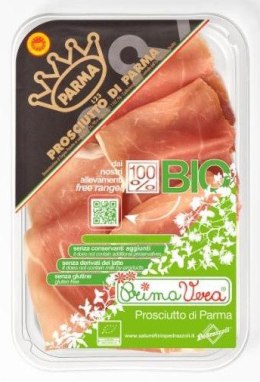 SZYNKA PARMEŃSKA DOJRZEWAJĄCA (PROSCIUTTO DI PARMA) PLASTRY BEZGLUTENOWA BIO 70 g - PRIMAVERA