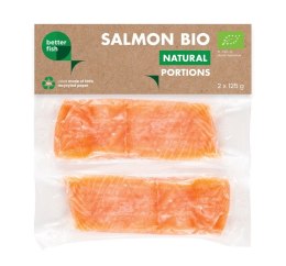 ŁOSOŚ ATLANTYCKI ZE SKÓRĄ MROŻONY PORCJE BIO (2 x 125 g) 250 g - BETTER FISH