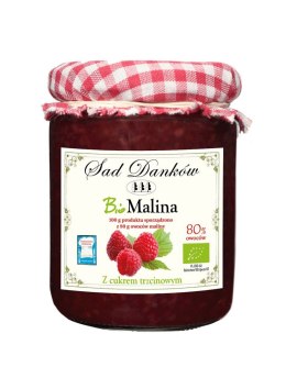 MALINA 80 % Z CUKREM TRZCINOWYM BIO 270 g - SAD DANKÓW