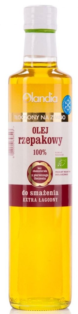 OLEJ Z ZARODKÓW RZEPAKU DO SMAŻENIA TŁOCZONY NA ZIMNO BIO 500 ml - OLANDIA