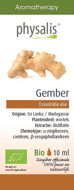 OLEJEK ETERYCZNY IMBIR BIO 10 ml - PHYSALIS