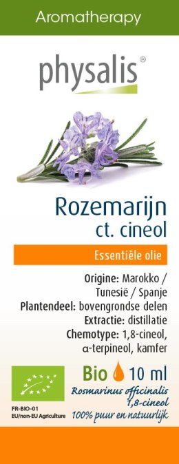 OLEJEK ETERYCZNY ROZMARYN LEKARSKI BIO 10 ml - PHYSALIS