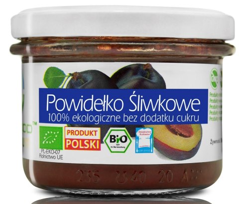 POWIDEŁKO ŚLIWKOWE BEZ DODATKU CUKRÓW BEZGLUTENOWE 180 g - BIOFOOD