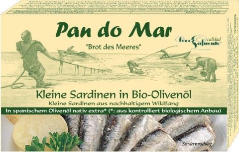 SARDYNKI EUROPEJSKIE W BIO OLIWIE Z OLIWEK EXTRA VIRGIN 120 g - PAN DO MAR