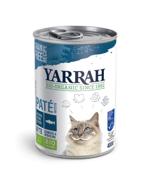 (DLA KOTA) PASZTET Z KURCZAKIEM, ŚLEDZIEM I ALGAMI MORSKIMI BIO 400 g - YARRAH