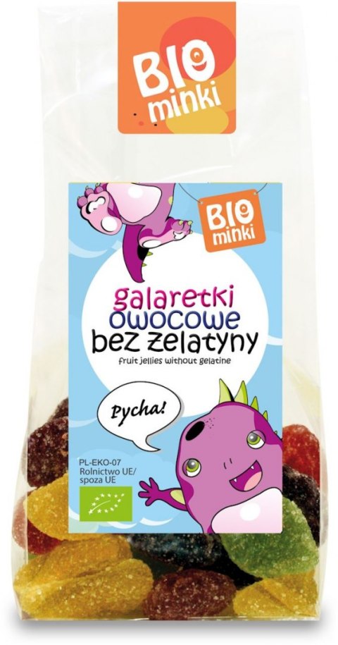 GALARETKI OWOCOWE BEZ ŻELATYNY BEZGLUTENOWE BIO 100 g - BIOMINKI