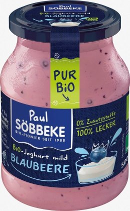 JOGURT KREMOWY JAGODOWY BIO 500 g (SŁOIK) - SOBBEKE