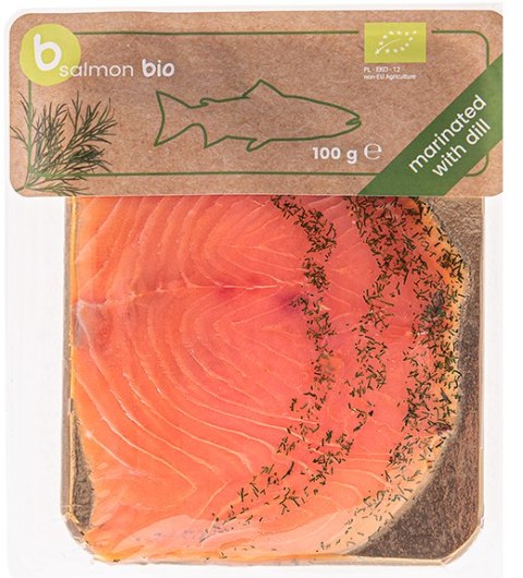 ŁOSOŚ ATLANTYCKI PLASTRY GRAVLAX Z KOPREM BIO 100 g - BETTER FISH