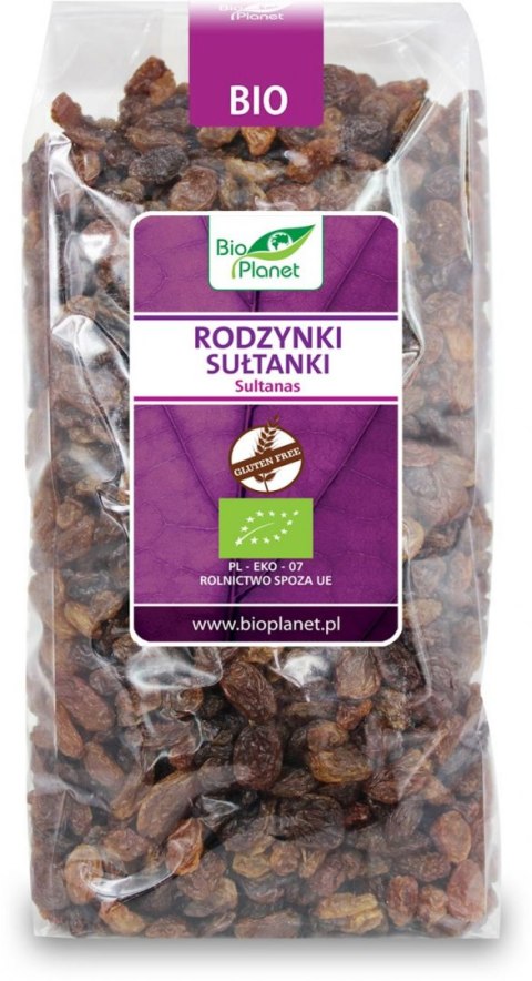 RODZYNKI SUŁTANKI BEZGLUTENOWE BIO 1 kg - BIO PLANET