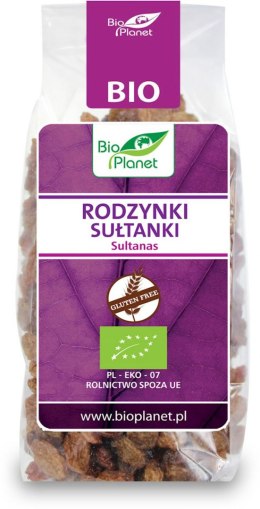 RODZYNKI SUŁTANKI BEZGLUTENOWE BIO 200 g - BIO PLANET