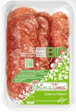 SALAMI MILANO DOJRZEWAJĄCE PLASTRY BEZGLUTENOWE BIO 70 g - PRIMAVERA