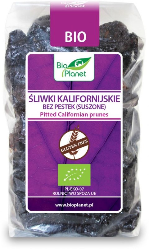 ŚLIWKI KALIFORNIJSKIE SUSZONE BEZGLUTENOWE BIO 400 g - BIO PLANET