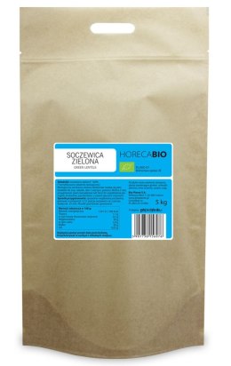 SOCZEWICA ZIELONA BIO 5 kg - HORECA (BIO PLANET)