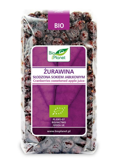 ŻURAWINA SŁODZONA SOKIEM JABŁKOWYM BIO 400 g - BIO PLANET