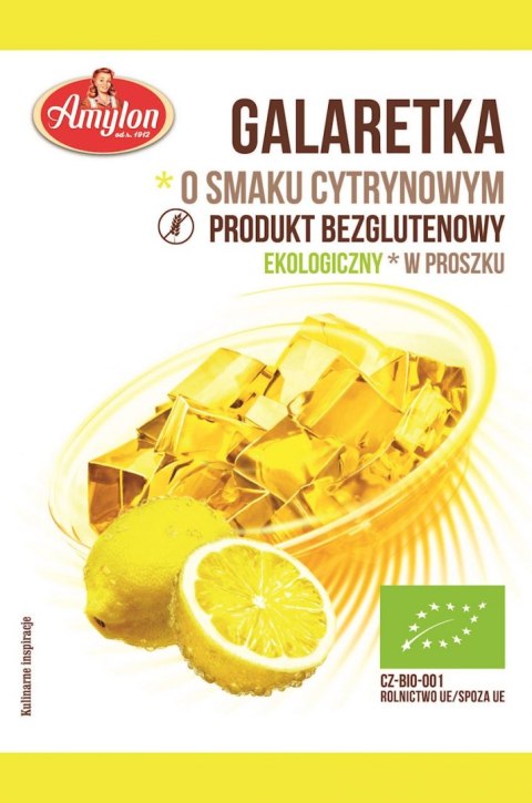 GALARETKA Z AGAREM O SMAKU CYTRYNOWYM BEZGLUTENOWA BIO 40 g - AMYLON