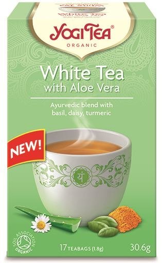 HERBATA BIAŁA Z ALOESEM (WHITE TEA WITH ALOE VERA) BIO (17 x 1,8 g) 30,6 g - YOGI TEA