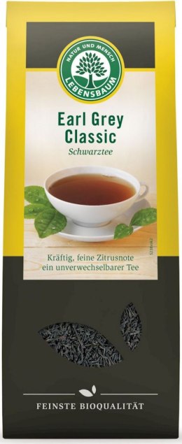 HERBATA CZARNA EARL GREY LIŚCIASTA BIO 100 g - LEBENSBAUM