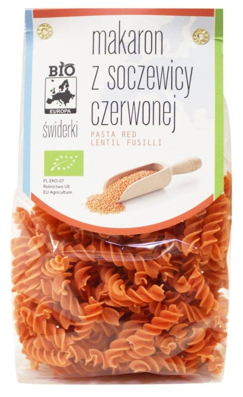 MAKARON PROTEINOWY Z SOCZEWICY CZERWONEJ ŚWIDERKI BIO 250 g - BIO PLANET