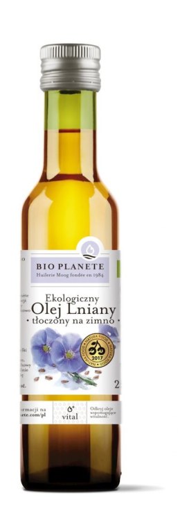 OLEJ LNIANY TŁOCZONY NA ZIMNO BIO 250 ml - BIO PLANETE