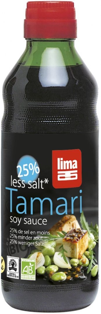 SOS SOJOWY TAMARI 25 % MNIEJ SOLI BEZGLUTENOWY BIO 500 ml - LIMA