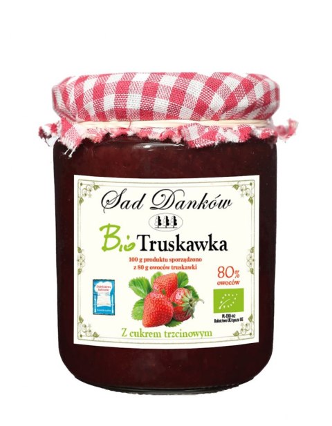 TRUSKAWKA 80 % Z CUKREM TRZCINOWYM BIO 270 g - SAD DANKÓW