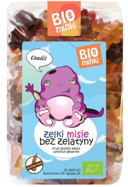 ŻELKI MISIE BEZ ŻELATYNY BEZGLUTENOWE BIO 400 g - BIOMINKI