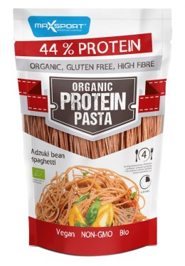 MAKARON PROTEINOWY (Z SOI I FASOLI CZERWONEJ ADZUKI) SPAGHETTI BEZGLUTENOWY BIO 200 g - MAXSPORT