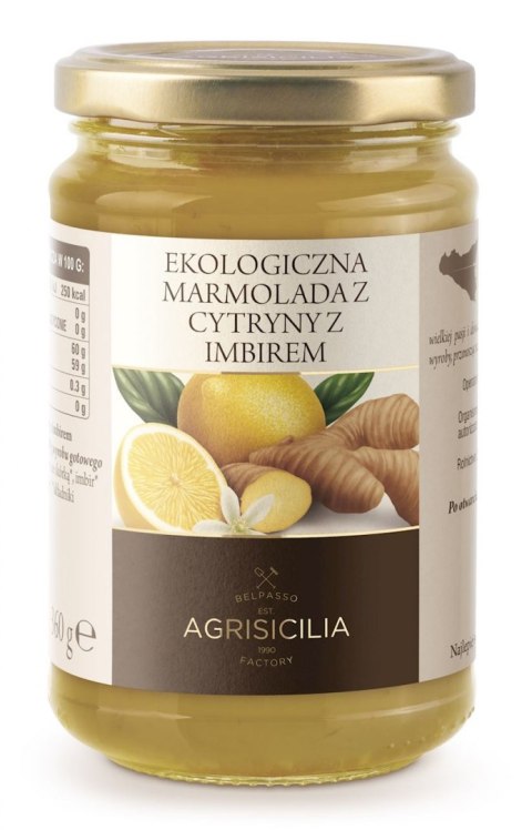 MARMOLADA Z CYTRYN Z IMBIREM BIO 360 g - AGRISICILIA (PRODUKT SEZONOWY)