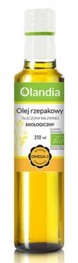 OLEJ Z ZARODKÓW RZEPAKU TŁOCZONY NA ZIMNO BIO 250 ml - OLANDIA