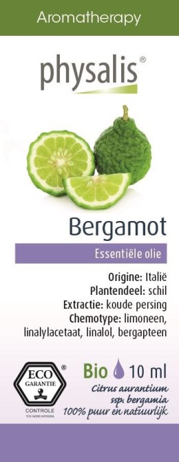 OLEJEK ETERYCZNY BERGAMOTKA ECO 10 ml - PHYSALIS