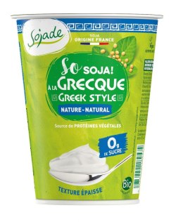 PRODUKT SOJOWY NATURALNY TYPU GRECKIEGO BEZ CUKRU BEZGLUTENOWY BIO 400 g - SOJADE