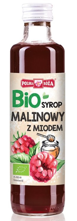 SYROP MALINOWY Z MIODEM BIO 250 ml - POLSKA RÓŻA